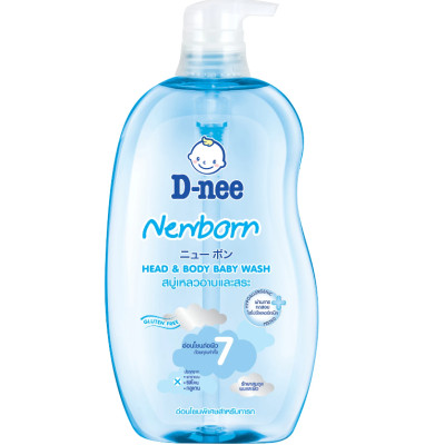 Dung Dịch Tắm Gội Toàn Thân Cho Bé Dưới 3 Tuổi D-nee - Chai 800ml (Xanh)