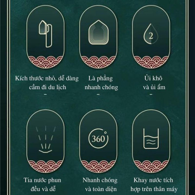 Bàn Là Hơi Nước Cầm Tay, Bàn Là Mini Nhỏ Gọn Tiện Lợi Mang Đi Du Lịch - Hàng Nhập Khẩu