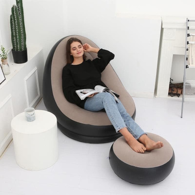 Ghế đệm hơi tựa lưng tặng kèm bơm điện 2 chiều