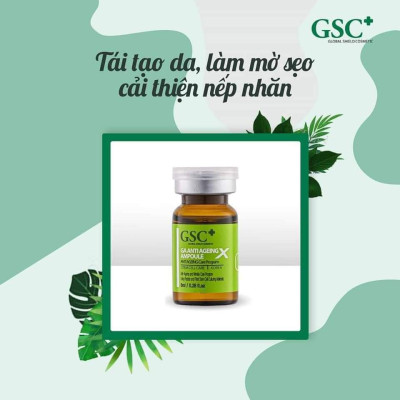 Tế bào gốc hỗ trợ sẹo, trẻ hoá da Hàn Quốc GSC GA ANTI AGEING AMPOULE, giúp xóa sẹo lồi, lõm, tái tạo cấu trúc da
