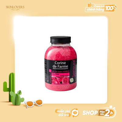 [ Tặng túi đựng mỹ phẩm ] Muối tắm thư giãn tẩy tế bào chết Corine de Farm 1.3Kg