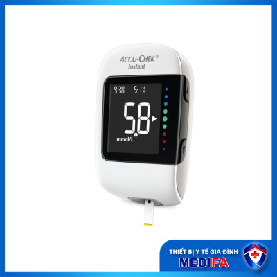 Máy Đo Đường Huyết ACCU-CHEK Instant Tiêu Chuẩn Chính Xác 10/10 Kèm 25 Que Thử & 10 Kim Lấy Máu