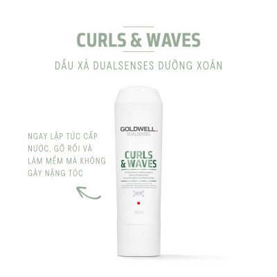 Dầu Xả Dưỡng Xoăn Goldwell Curls & Waves Cấp Ẩm Chuyên Sâu, Tóc Bồng Bềnh Dễ Vào Nếp