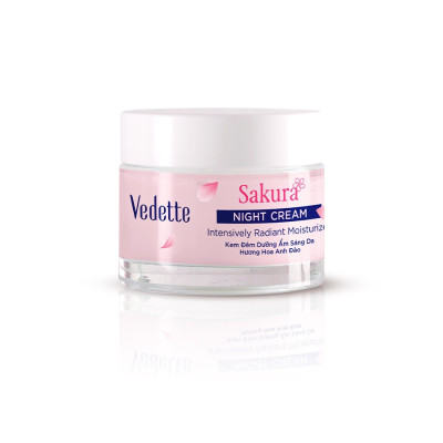 Hàng mới - Kem đêm Dưỡng Ẩm Sáng Da Vedette Hương Hoa anh đào 50ml (TPM303)