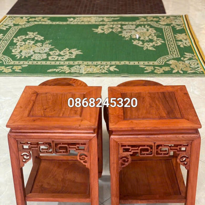 Đôn gỗ hương đá cao 40 mặt vuông 30cm để đồ đa năng 