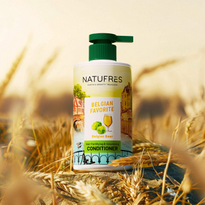 Dầu xả NATUFRÈS Belgian Favorite Bia Bỉ - Dưỡng tóc chắc khoẻ, bóng đẹp và dày bồng bềnh 250ml