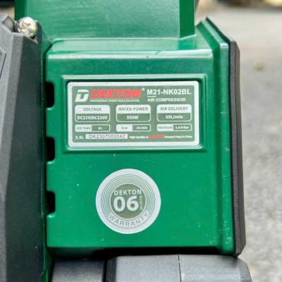 Máy nén khí dùng điện và pin 21V ( BÌNH HỢP KIM NHÔM CAO CẤP ) Dekton M21-NK02BL -HÀNG CHÍNH HÃNG
