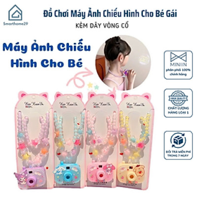 Đồ Chơi Máy Ảnh Chiếu Hình Kuromi, Melody, Hello Kitty, Cún Trắng Cho Bé Kèm Set Vòng Cổ - Quà tặng cho bé - HÀNG CHÍNH HÃNG MINIIN