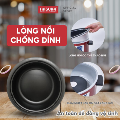 Lẩu điện đa năng HASUKA HSK-352L dung tích 3.5L, công suất 1500W chống dính, đa chức năng - HÀNG CHÍNH HÃNG (Bảo hành 12 tháng)