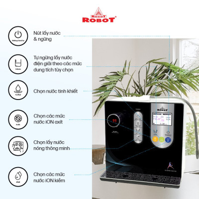 Máy Lọc Nước Điện Giải Ion Kiềm ROBOT IonSmart 1112 Nóng Thông Minh - Hàng Chính Hãng