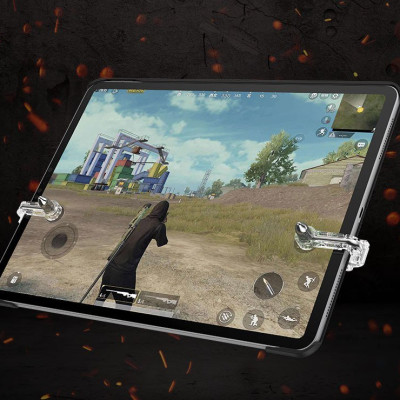 Bộ gamepad nút chơi game bắn súng hiệu Rock Shooting Game Control cho iPad và máy tính bảng thao tác cực nhạy, tương thích với các dòng game PUBG, Call Of Duty, Haflife, .... - hàng nhập khẩu