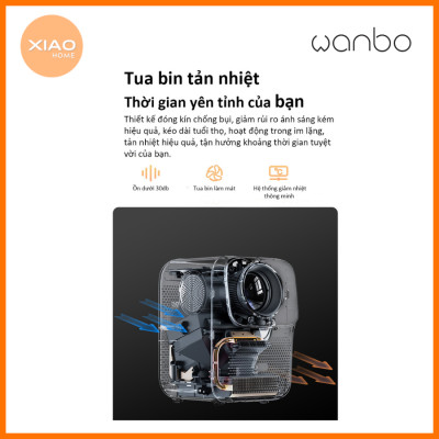 Máy chiếu Wanbo T4 Full HD - Tự Động Lấy Nét Trắng - New model - Hàng Chính Hãng
