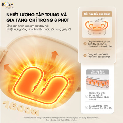 (Hàng chính hãng) Nồi Lẩu Bear 2 Ngăn SB-NL60U Dung Tích 6L. Bảo hành 18 tháng 