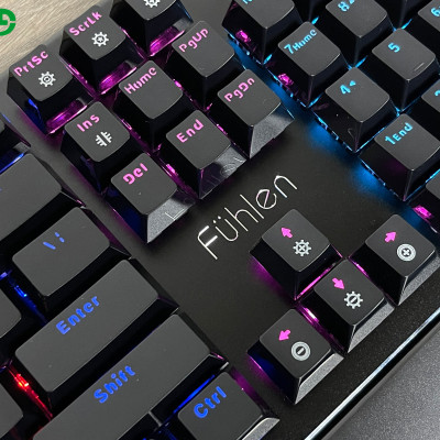 Bàn phím cơ Blue switch Fuhlen D (Destroyer), Phím Gaming Led RGB 7 màu RAINBOW- Hàng chính hãng