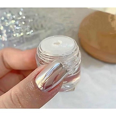 Tráng Gương Màu Bạc INOX Lấp Lánh Dùng Để Trang Trí Móng Nghệ Thuật Chuyên Dùng Làm Nail Không Chứa Cồn Nữ Women Sơn Gel