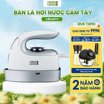 Bàn là hơi nước cầm tay mini Lebenlang LBL66673, bàn ủi hơi nước cầm tay công suất 1000W, bình chứa 90ml, nhỏ gọn và tiện lợi - hàng chính hãng