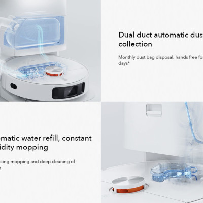 Robot Hút Bụi Lau Nhà Xiaomi Mijia Omni 1S - Tự Động Đổ Rác Giặt Giẻ Lau Sấy Khô Bằng Khí Nóng Camera AI Thông Minh - Hàng Nhập Khẩu