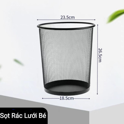 SỌT RÁC LƯỚI ĐEN INOX SƠN TĨNH ĐIỆN DÙNG CHO GIA ĐÌNH, VĂN PHÒNG
