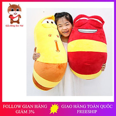 Gấu bông gối ôm hình sâu ngộ nghĩnh cho bé hàng cao cấp