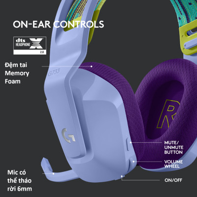 Tai nghe Gaming Logitech G733 LIGHTSPEED Wireless 7.1 RGB - Hàng Chính Hãng