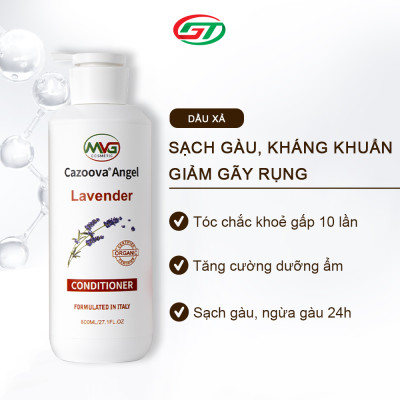 Combo dầu gội, dầu xả ngăn ngừa gàu Cazoova Lavender hương hoa oải hương quyến rũ 800ml