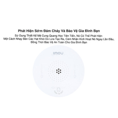 Cảm biến khói Imou ZS2 - Smoke Alarm IMOU ZS2, phát hiện và báo động khói, cảnh báo cháy, tích hợp chuông báo - Hàng chính hãng