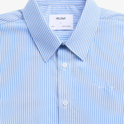 Áo sơ mi nam tay ngắn kẻ sọc có thêu chữ ngực áo . form Fitted - ROUTINE 10F24SHS035 | ROUTINE CÀ MAU