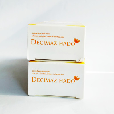 GEL BÔI LÀM SẠCH MỤN, LÀM MỜ SẸO, HẾT THÂM – GEL NGHỆ NANO SIÊU HẤP THỤ - DECIMAZ  HADO TUÝP TO 20 GAM (DÙNG NHƯ DECUMAR)