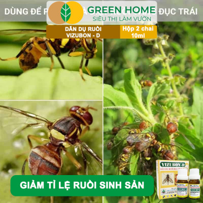 Chế Phẩm Dẫn Dụ Ruồi Vàng Đục Trái VIZUBON-D, GreenHome, 10ml, Không Cần Phun Xịt, An Toàn Cho Người