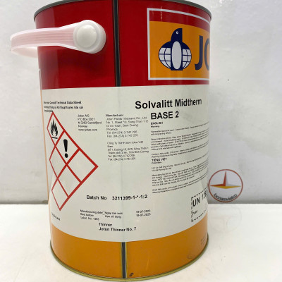 Sơn chịu nhiệt Jotun Solvalitt Midtherm (260°C) Base 2 màu xám - Grey 0038_ 5L