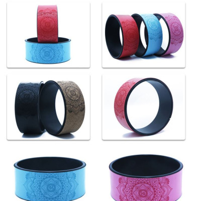 Vòng tập yoga 33 * 14 cm khung nhựa ABS chịu lực 300 kg bọc cao su Pu in hoa văn chống trơn trượt 100%