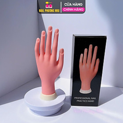 Bàn Tay Giả Silicone Tập Làm Nail Khớp Dẻo Linh Hoạt, Tái Sử Dụng Nhiều Lần Cho Người Mới Học Làm Nail Tiện Lợi bàn  tay chữ nhất