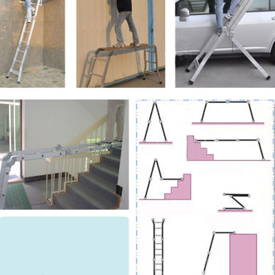 Thang Nhôm Gấp 4 Khúc Nikita NKT-A34 Chân Choãi - Hàng Chính Hãng - Công Nghệ Nhật Bản - Tiêu Chuẩn Châu Âu - 