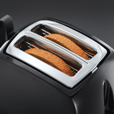 Máy nướng bánh mỳ Russell Hobbs Toaster 22601-56 850W màu đen Hàng chính hãng