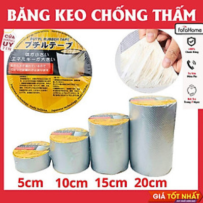Băng Keo Chống Thấm Nhật Bản Băng Dính Chống Thấm Nước Chống Dột Mái Tôn, Dán Tường Siêu Dính Khổ 5,10,15,20 Cm