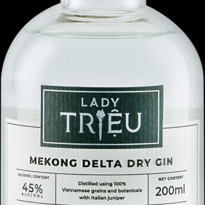 Rượu Lady Triệu Mekong Delta Dry Gin 45% 1x200ml