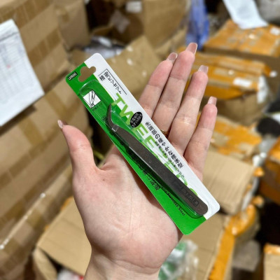 Nhíp Trắng Gắp Charm Đá, Nối Mi, Gắp Mụn Đầu Thẳng Và Cong, Thép Không Gỉ Siêu Nhỏ, 11x0.8cm, Dùng Làm Nail, Gắp Đính Đá Đa Năng