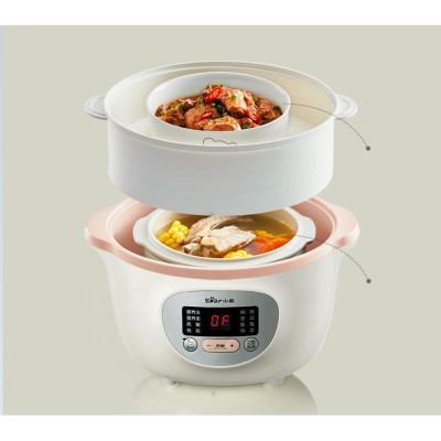 Nồi Nấu Chậm, Nồi Chưng Yến BEAR SUBE002 Kèm 3 Thố, 1 Lồng Hấp Dung Tích 1.6 Lít Công Suất 200 W - Hàng Chính Hãng