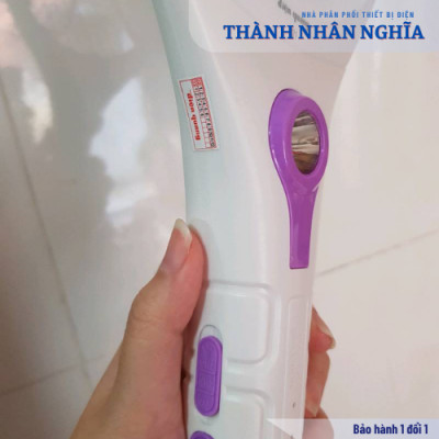 Vợt muỗi Điện Quang ĐQ EMR04 WP (Trắng-Tím) Xả nhanh dòng điện 5 giây, gọn nhẹ