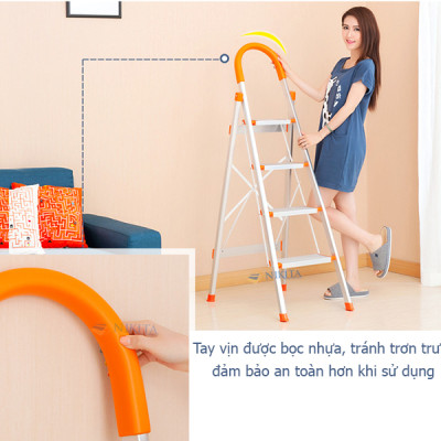 Thang nhôm tay vịn khung INOX Nikita NKT-IN07