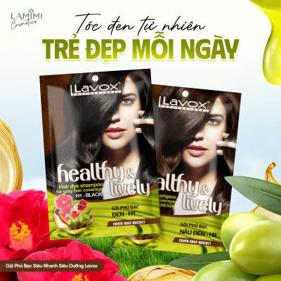 Gội Phủ Bạc 100% Siêu Dưỡng 30ml Lavox - Nâu Đen 