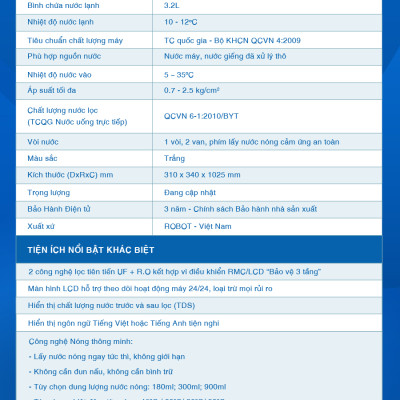 Máy Lọc Nước Nóng Thông Minh Lạnh ROBOT GrandPlus-9 - Hàng Chính Hãng