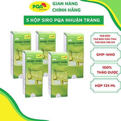 5 Hộp Siro Nhuận Tràng PQA Giúp Phòng Chống Táo Bón Cho Bé, Làm Mềm Phân Và Tăng Cường Chức Năng Tiêu Hóa Hộp 125ml