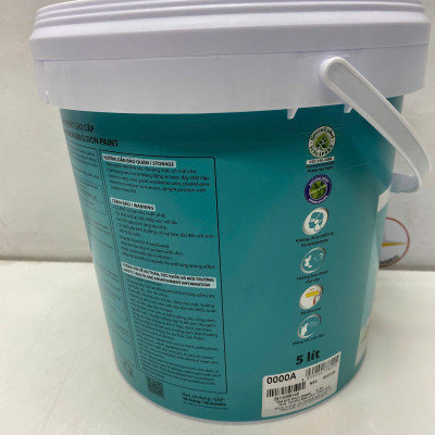 Sơn nước Toa thoải mái lau chùi siêu bóng màu vàng 8792 _5L