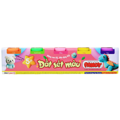 Bộ 5 Hộp Bột Nặn Màu Sắc - Pandy GA00500