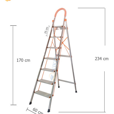Thang nhôm tay vịn khung INOX Nikita NKT-IN07