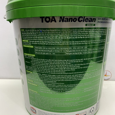 Sơn nước nội thất cao cấp Toa Nanoclean NHIỀU MÀU_ 15L