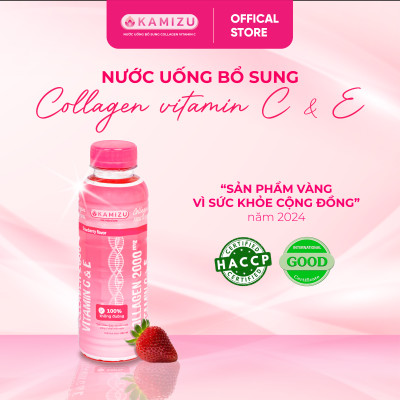 Kamizu Nước uống bổ sung Collagen Vitamin C - Lốc 6 chai