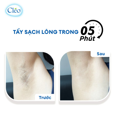 Kem Tẩy Lông Chiết Xuất Bơ Cleo Dành Cho Da Nhạy Cảm 50g, an toàn, không đau và đạt hiệu quả nhanh chóng