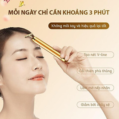 Máy massage mặt cầm tay mini làm thon gọn khuôn mặt, tạo hình V-line, massage Loại Xịn Có sẵn Pin chống thấm nước